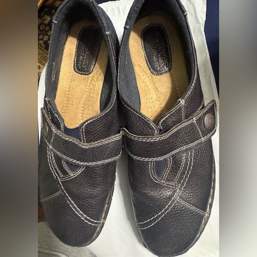 Earth Origins Leather Slip-on Flats - Monk Strap Shoes - Brown Women’s Size 12
